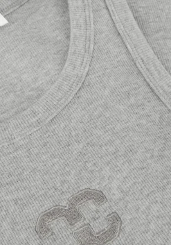 DAMES CO'COUTURE lichtgrijze top saharacc embroidery tank top