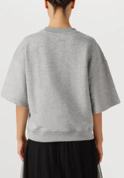 DAMES DANTE6 lichtgrijze sweater rogue kimono sleeve sweater