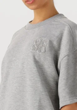 DAMES DANTE6 lichtgrijze sweater rogue kimono sleeve sweater