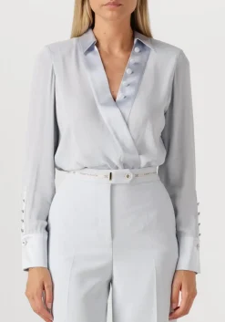 DAMES ELISABETTA FRANCHI lichtgrijze blouses body shirt