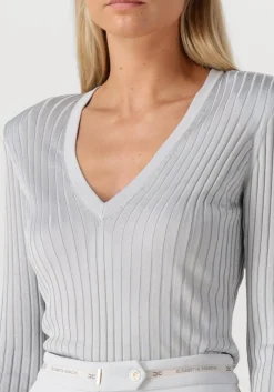 DAMES ELISABETTA FRANCHI lichtgrijze trui knitted sweater