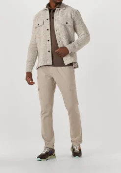 Heren GENTI lichtgrijze overshirt eagle relaxed fit