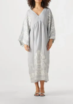 DAMES GREEK ARCHAIC KORI lichtgrijze maxi jurk 430582