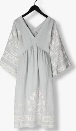 DAMES GREEK ARCHAIC KORI lichtgrijze maxi jurk 430582