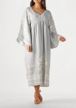 DAMES GREEK ARCHAIC KORI lichtgrijze maxi jurk 430582