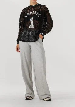 DAMES HAUTE L'AMITIÉ lichtgrijze haute l'amitié wijde broek mini curve loose tall pant