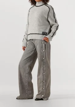 DAMES HAUTE L'AMITIÉ lichtgrijze haute l'amitié trui toby hem line knit