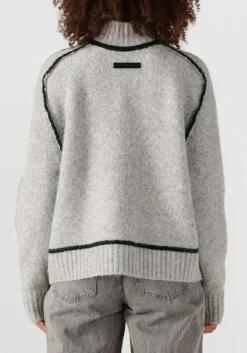 DAMES HAUTE L'AMITIÉ lichtgrijze haute l'amitié trui toby hem line knit