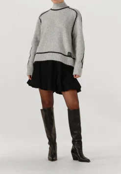 DAMES HAUTE L'AMITIÉ lichtgrijze haute l'amitié trui toby hem line knit