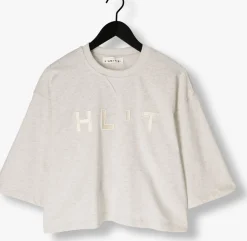 DAMES HAUTE L'AMITIÉ lichtgrijze haute l'amitié top hlt ss logo sweat