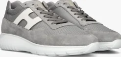 Heren HOGAN lichtgrijze lage sneakers interactive3 allacciato pelle