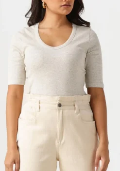 DAMES KNIT-TED lichtgrijze top eden