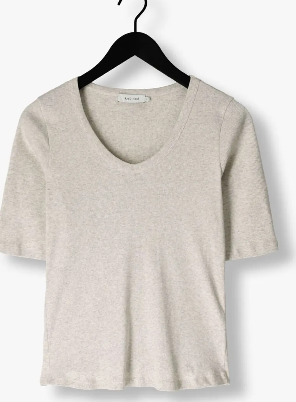 DAMES KNIT-TED lichtgrijze top eden