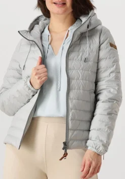 DAMES MOSCOW lichtgrijze gewatteerde jas 10-08-adriana-1