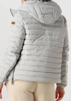 DAMES MOSCOW lichtgrijze gewatteerde jas 10-08-adriana-1