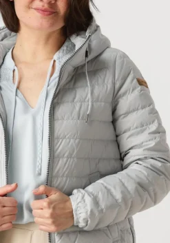 DAMES MOSCOW lichtgrijze gewatteerde jas 10-08-adriana-1