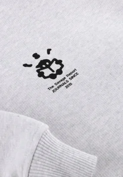 Heren THE SAVAGE REPORT lichtgrijze sweater the reporter