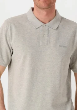 Heren WOOLRICH lichtgrijze polo classic american polo