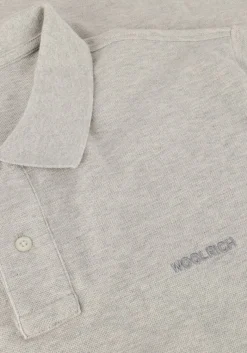 Heren WOOLRICH lichtgrijze polo classic american polo