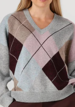 DAMES CO'COUTURE trui maja check v neck