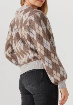 DAMES CO'COUTURE trui row check cardigan