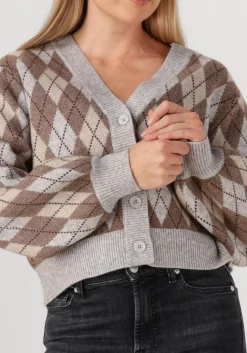 DAMES CO'COUTURE trui row check cardigan