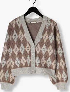 DAMES CO'COUTURE trui row check cardigan