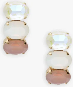 DAMES LOTT. GIOIELLI oorbellen vertical oval three stones m