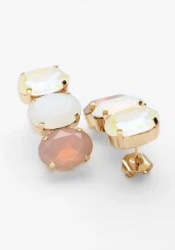 DAMES LOTT. GIOIELLI oorbellen vertical oval three stones m