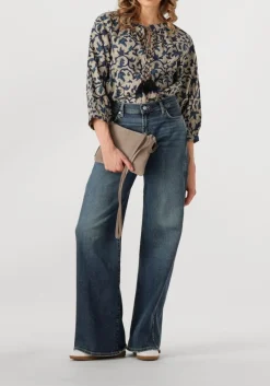 DAMES SUMMUM blouses 3/4 sleeve top block print