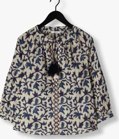 DAMES SUMMUM blouses 3/4 sleeve top block print