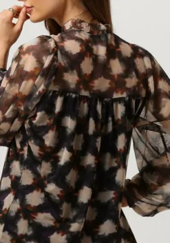 DAMES SUMMUM blouses jersey smocked top blurred star print