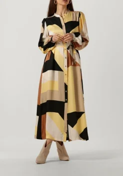DAMES SUMMUM midi jurk dress graphic lines
