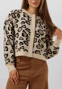 DAMES SUMMUM vest knitted cardigan leopard jacquard knit