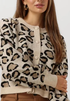 DAMES SUMMUM vest knitted cardigan leopard jacquard knit