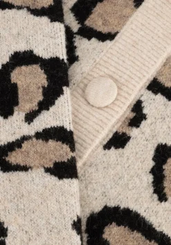 DAMES SUMMUM vest knitted cardigan leopard jacquard knit