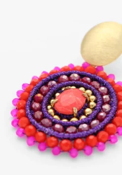 DAMES LOTT. GIOIELLI oorbellen filled oval 3 rings w/ stone m