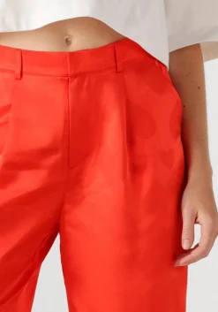 DAMES ALIX THE LABEL rode pantalon ladies woven hearts pants