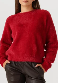 DAMES ALIX THE LABEL rode trui ladies knitted mohair pullover