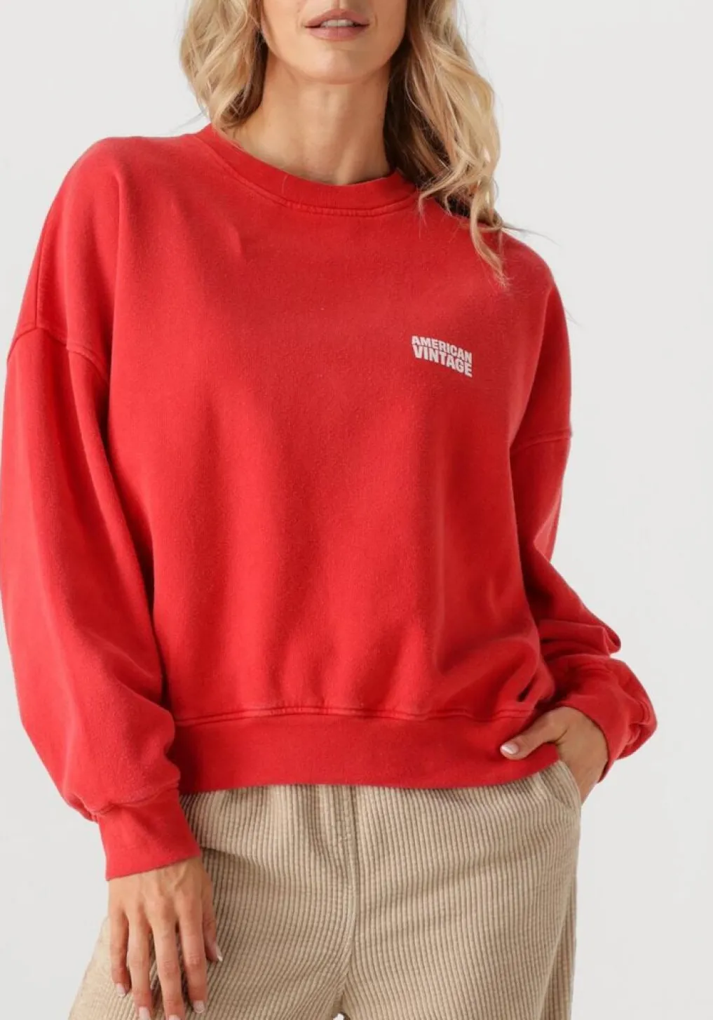 DAMES AMERICAN VINTAGE rode trui plizzy