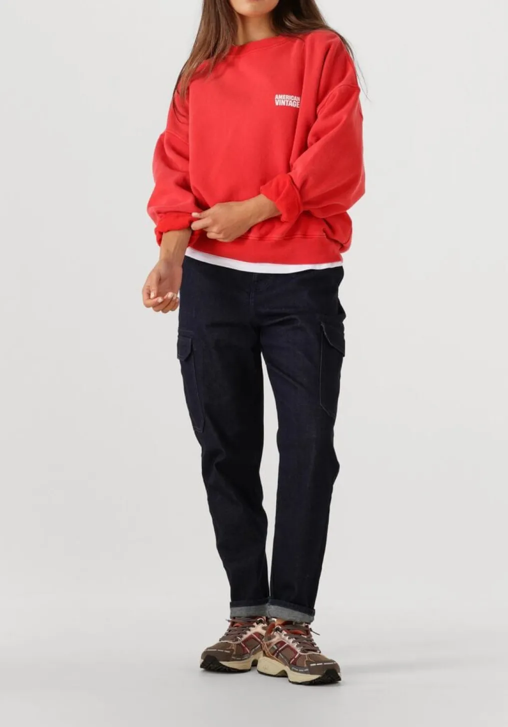 DAMES AMERICAN VINTAGE rode trui plizzy