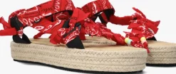 DAMES ARIZONA LOVE rode platte sandalen trekky raffia