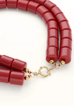 DAMES BONNIE STUDIOS rode kettingen double phil necklace