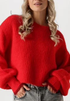 DAMES CO'COUTURE rode truien/vesten coralee crop knit