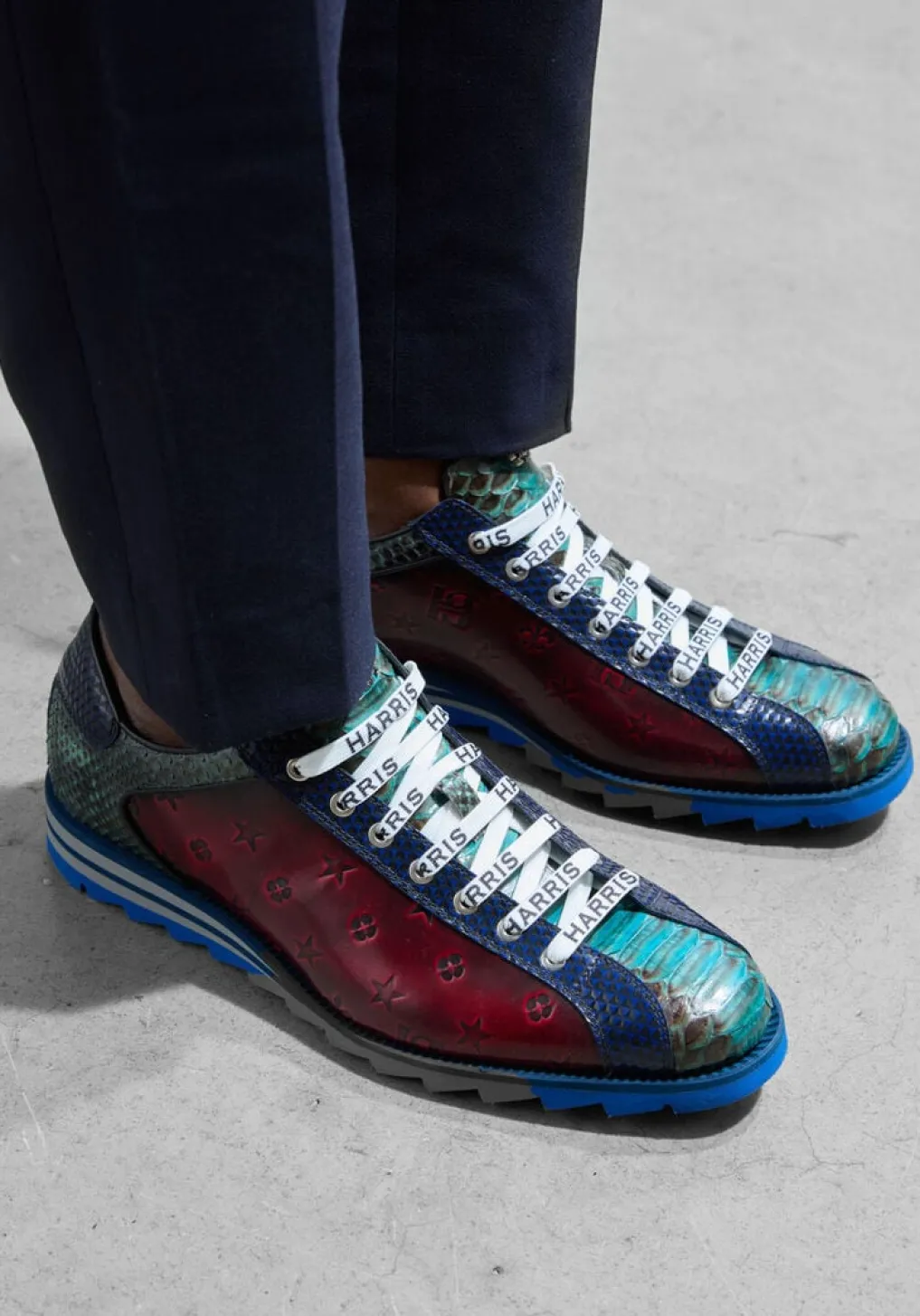 Heren HARRIS rode lage sneakers 2817