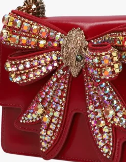 DAMES KURT GEIGER LONDON rode handtas bow small shoreditch