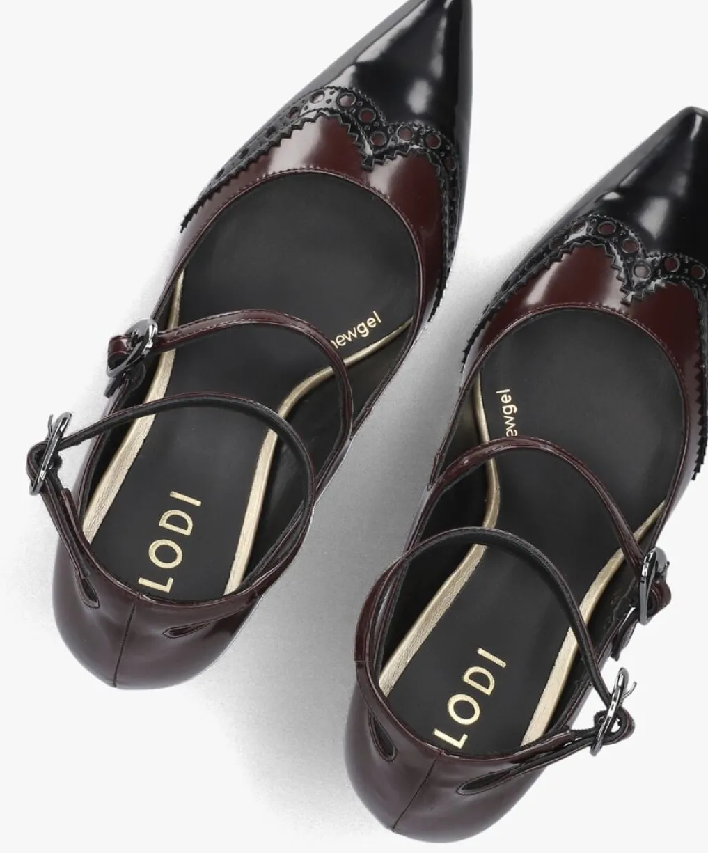 DAMES LODI rode pumps geranio