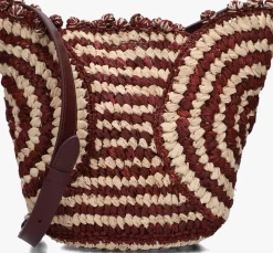 DAMES VANESSA BRUNO rode handtas panier pm