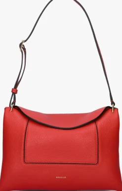 DAMES WANDLER rode schoudertas penelope slouch bag