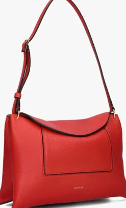 DAMES WANDLER rode schoudertas penelope slouch bag
